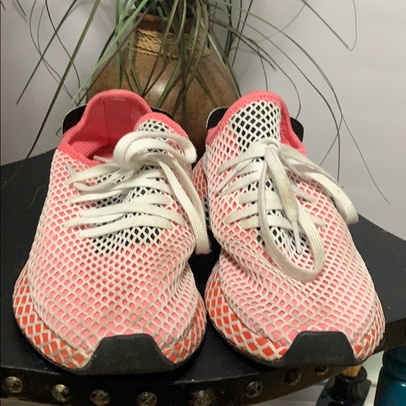 adidas pink mesh shoes